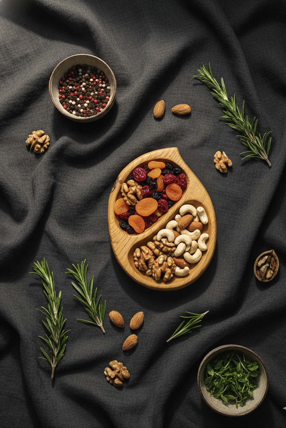 Менажница капля из дуба