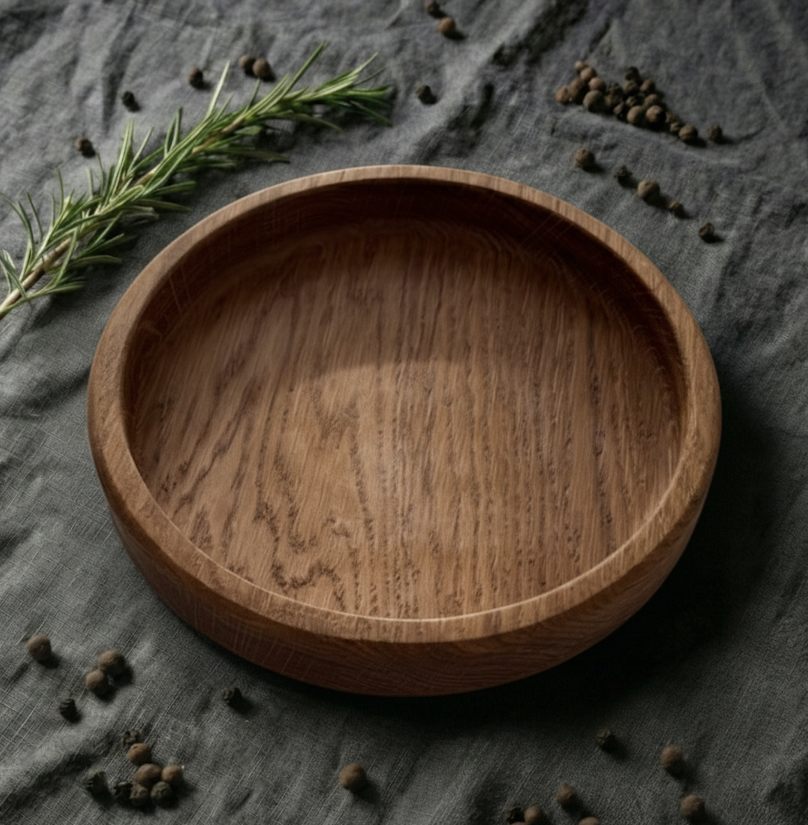 Менажница круглая из дуба 19 см