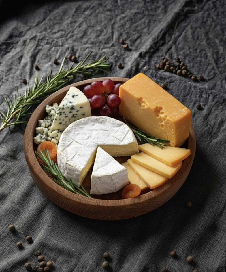 Менажница круглая из дуба 19 см