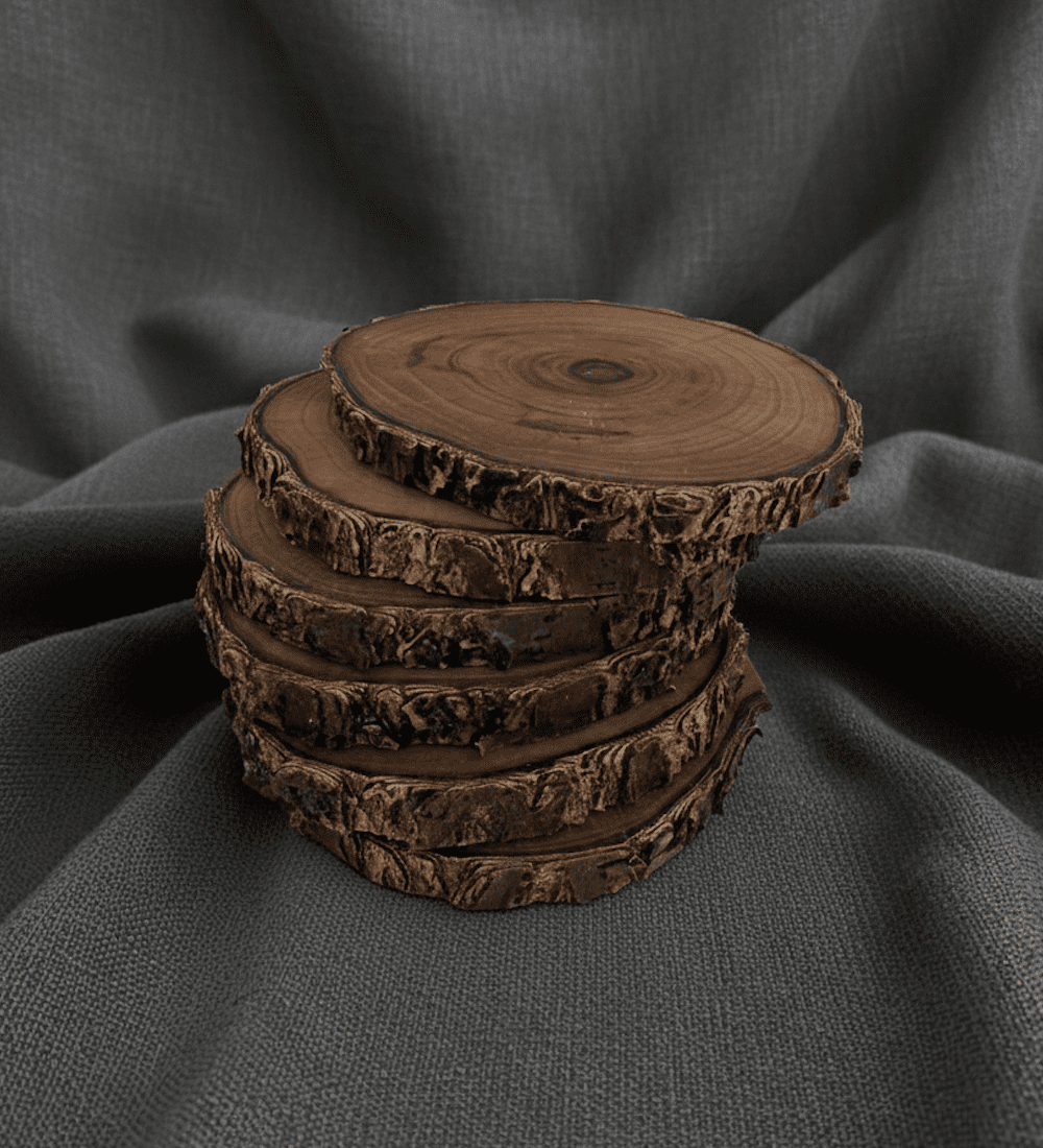 Подставка под горячее из спила можжевельника