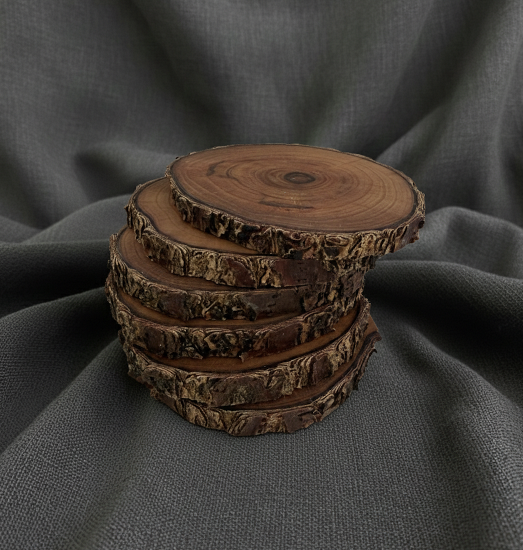 Подставка под горячее из спила можжевельника