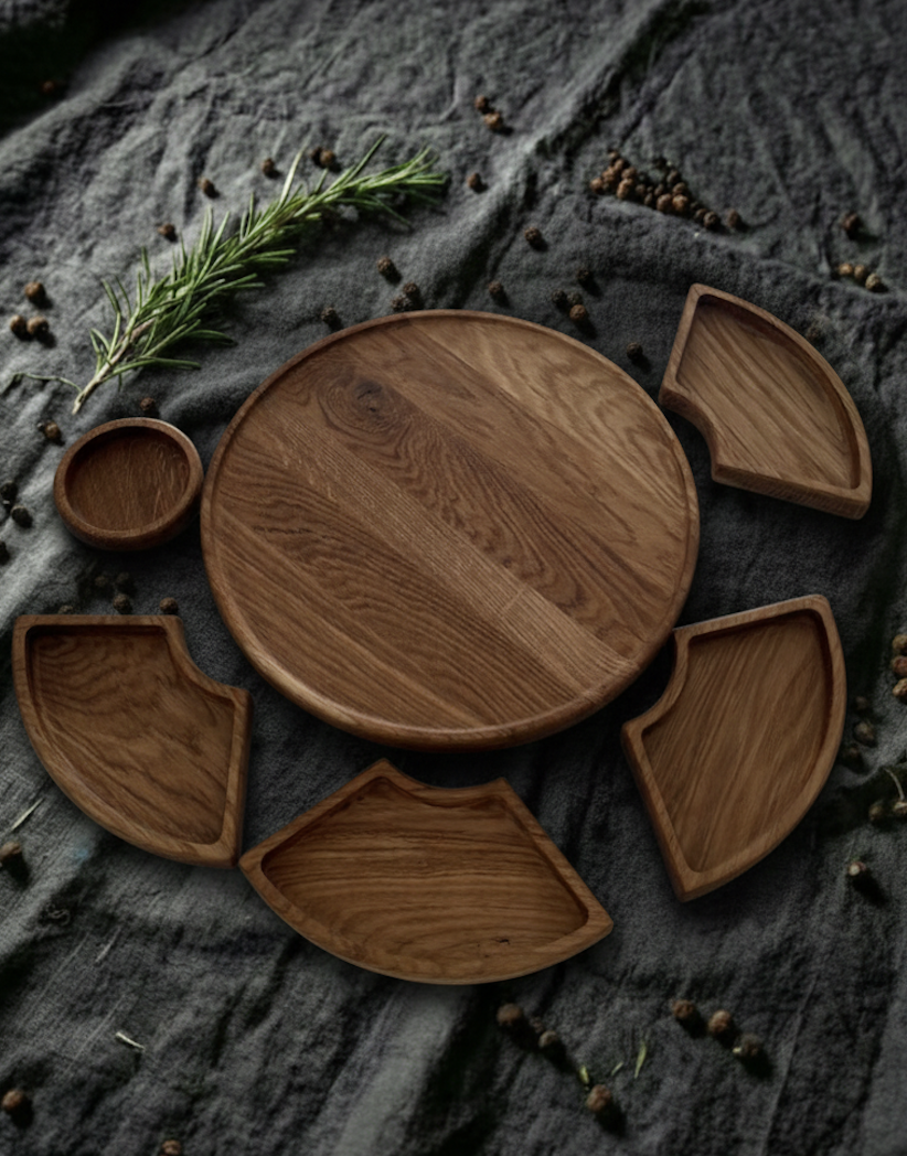 Менажница из дуба Менажница с вращением