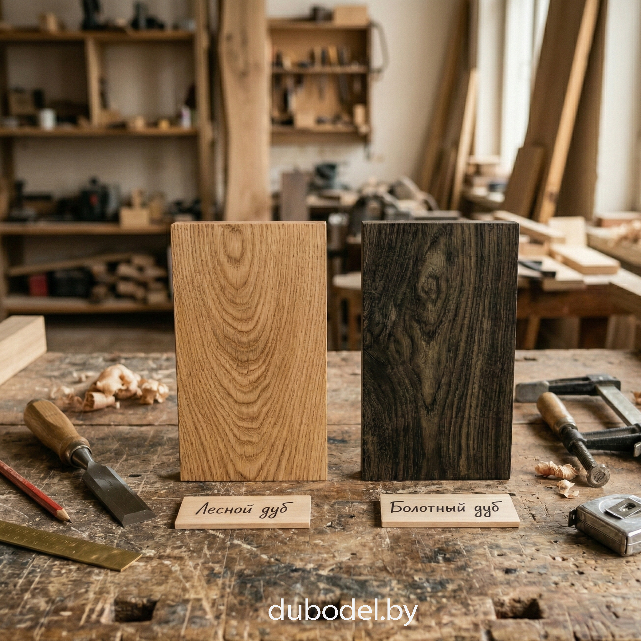 лесной и болотный дуб