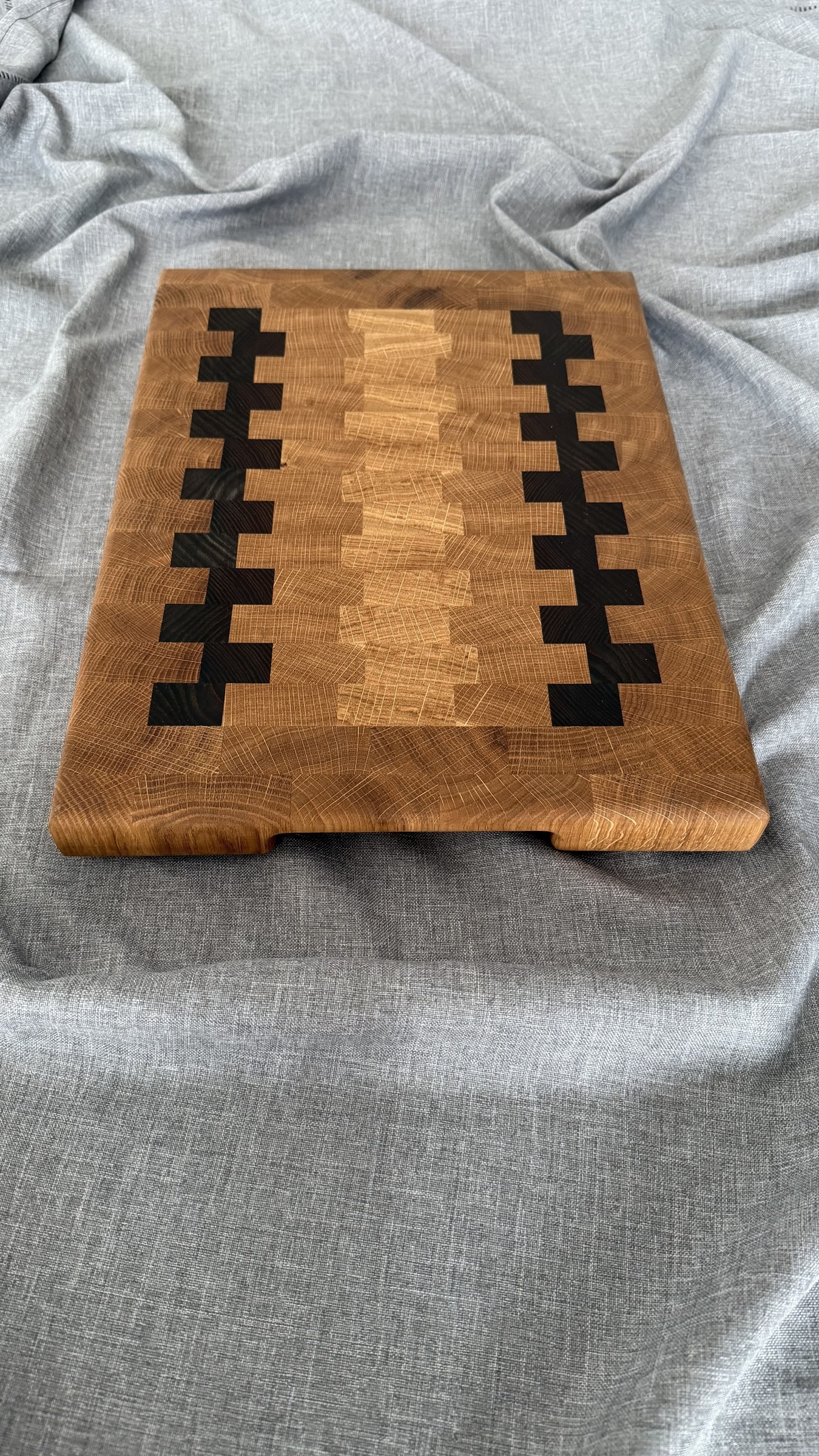 Доска торцевая дубовая с рисунком